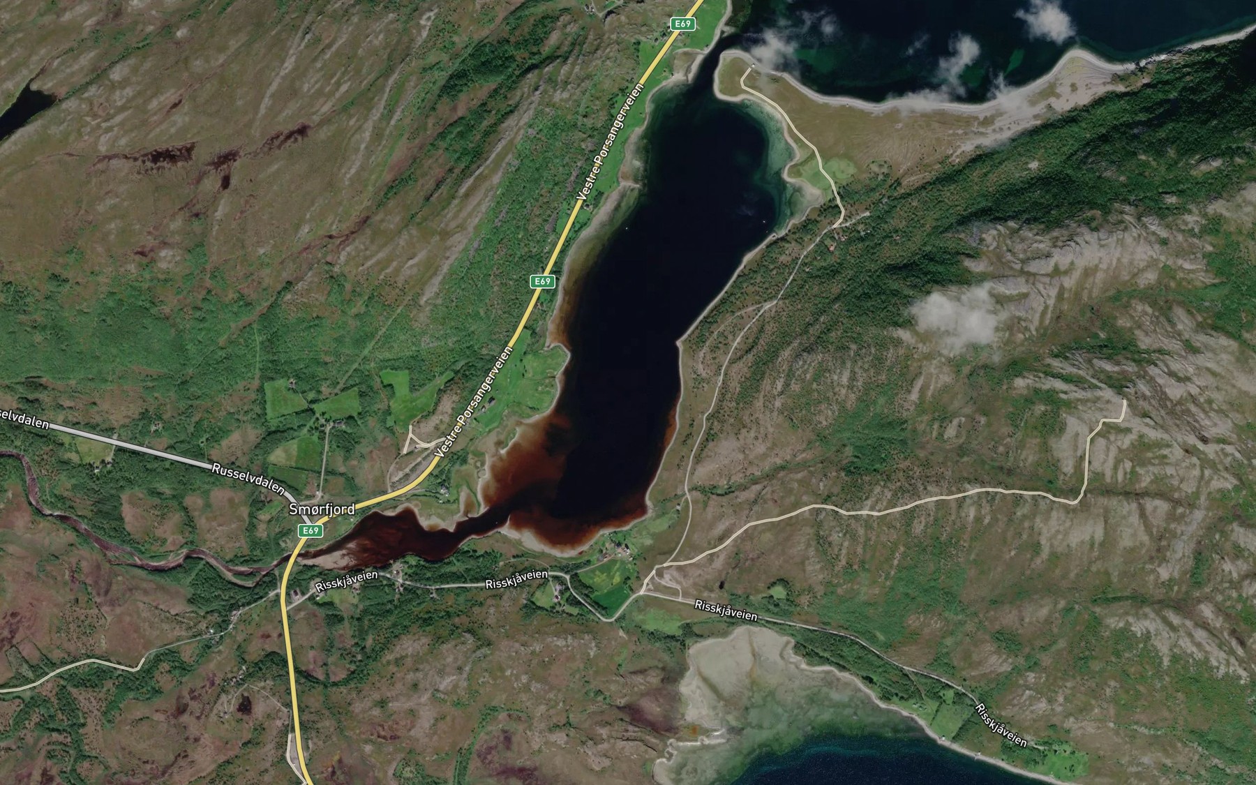 Satellite map of the Innsjoen