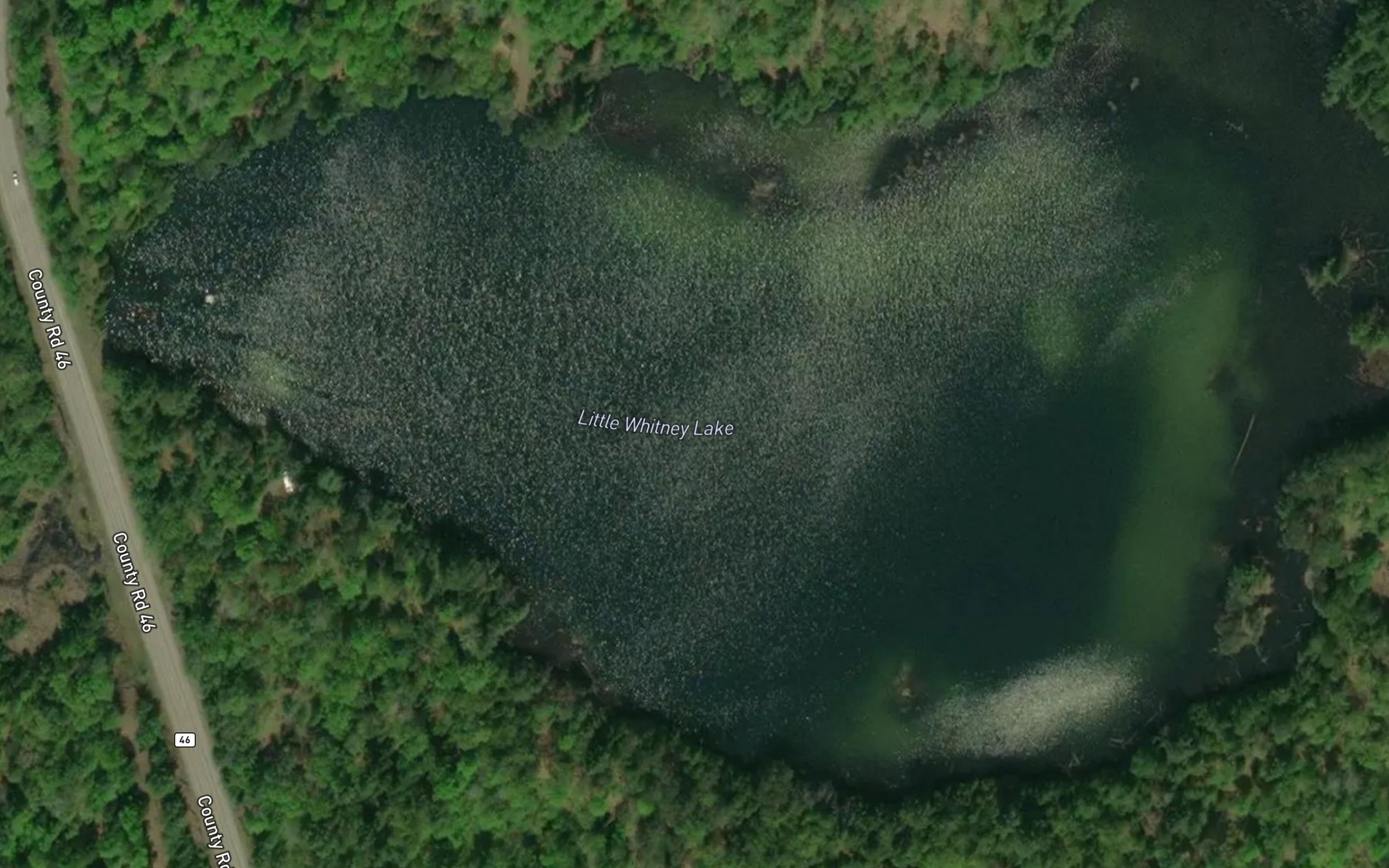 Satellite map of the Little Whitney Lake