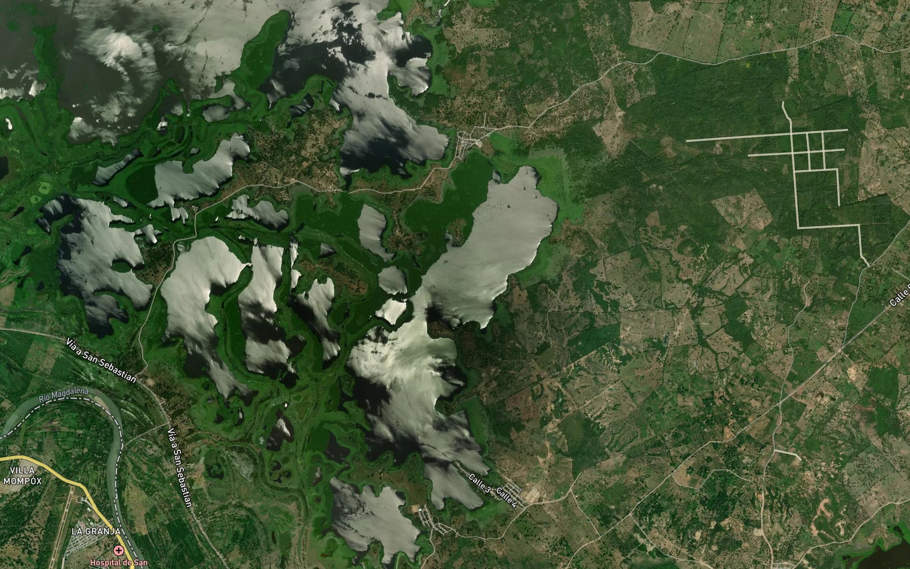 Satellite map of the Cienaga Juan Criollo