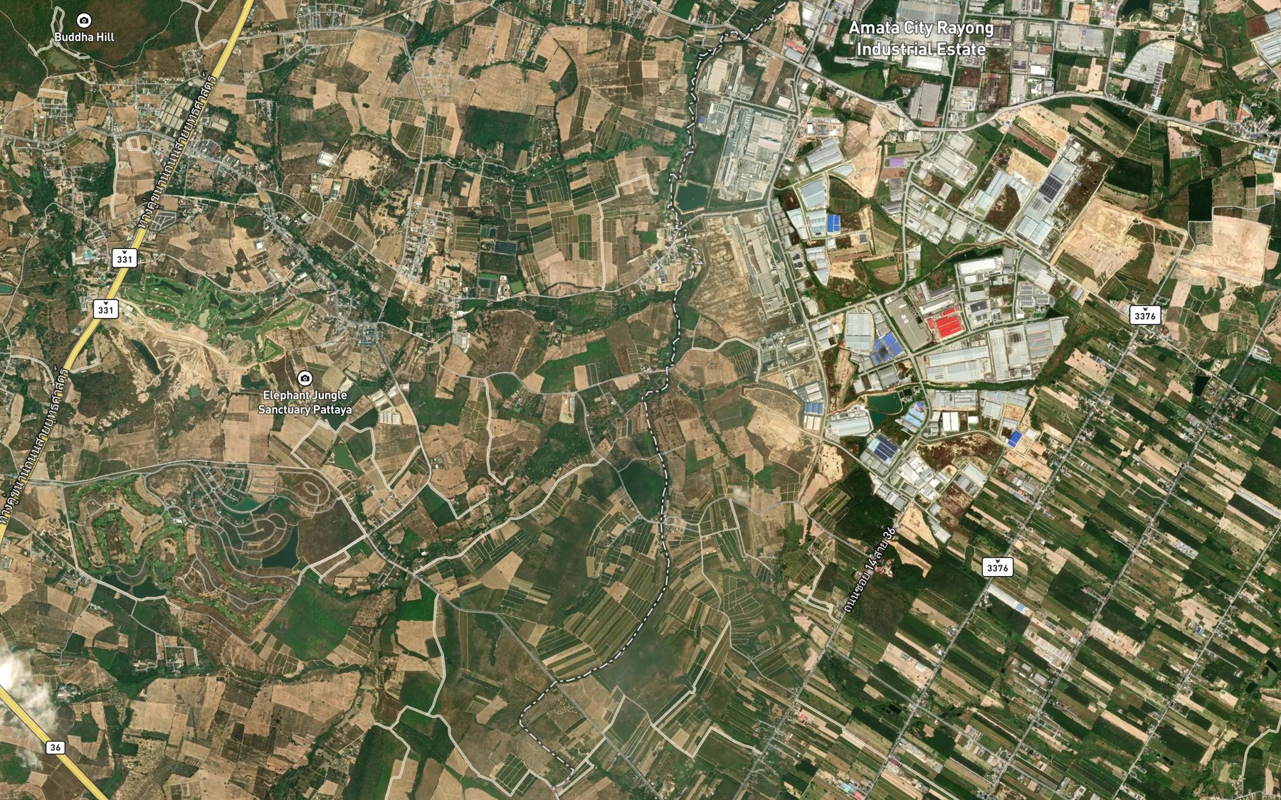 Satellite map of the Khlong Map Wai Som