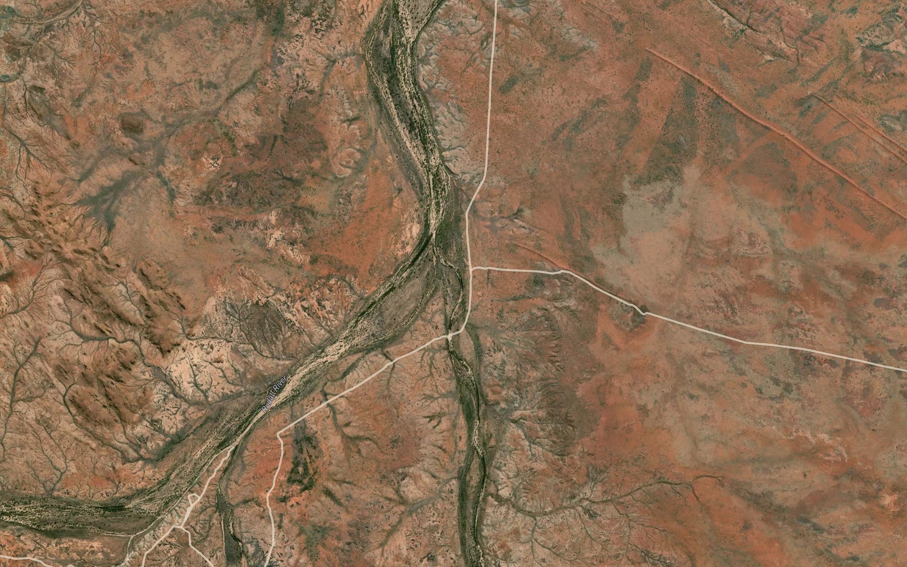 Satellite map of the May Creek