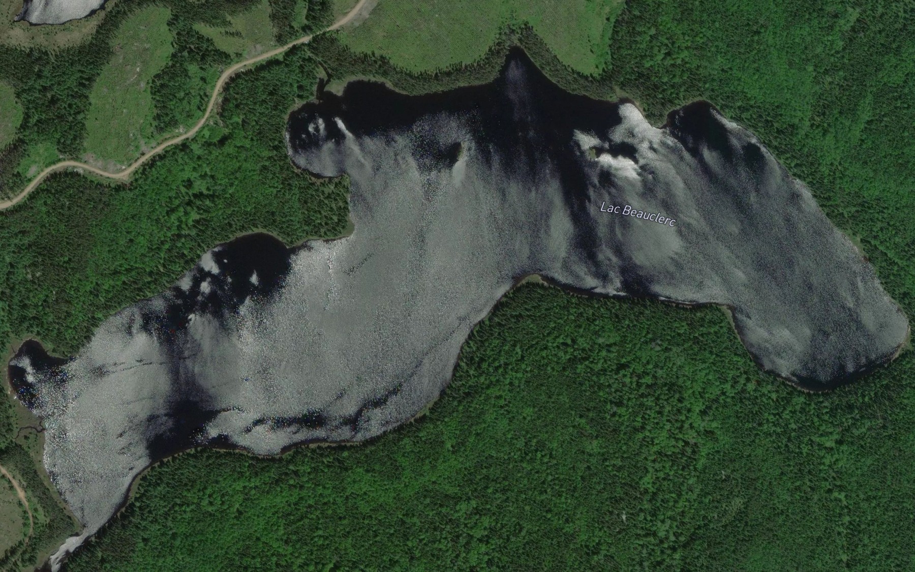 Satellite map of the Lac Beauclerc