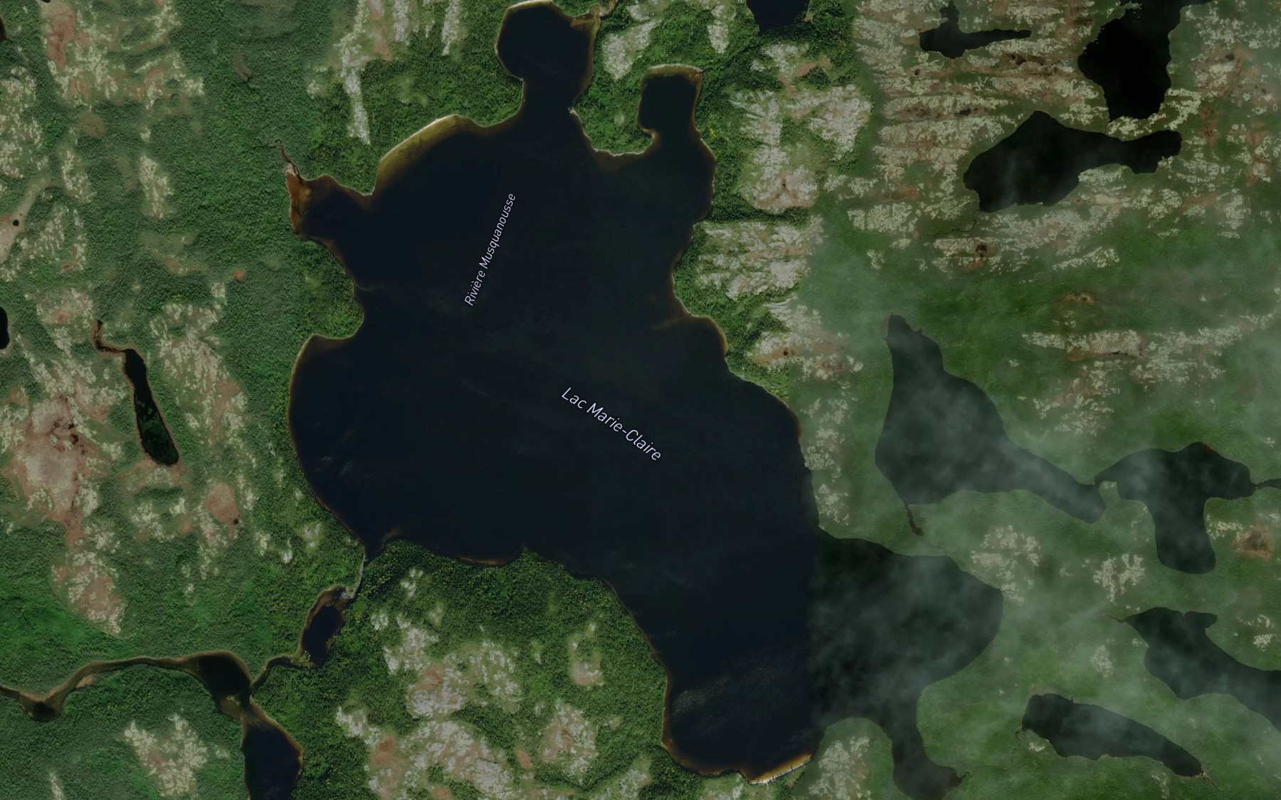 Satellite map of the Lac Marie-Claire