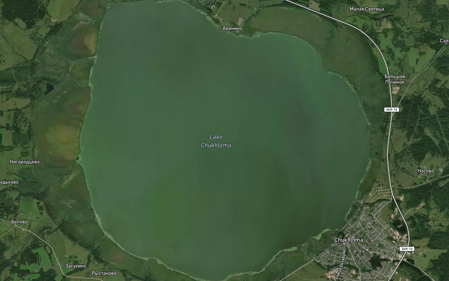 Satellite map of the Chukhlomskoye Ozero