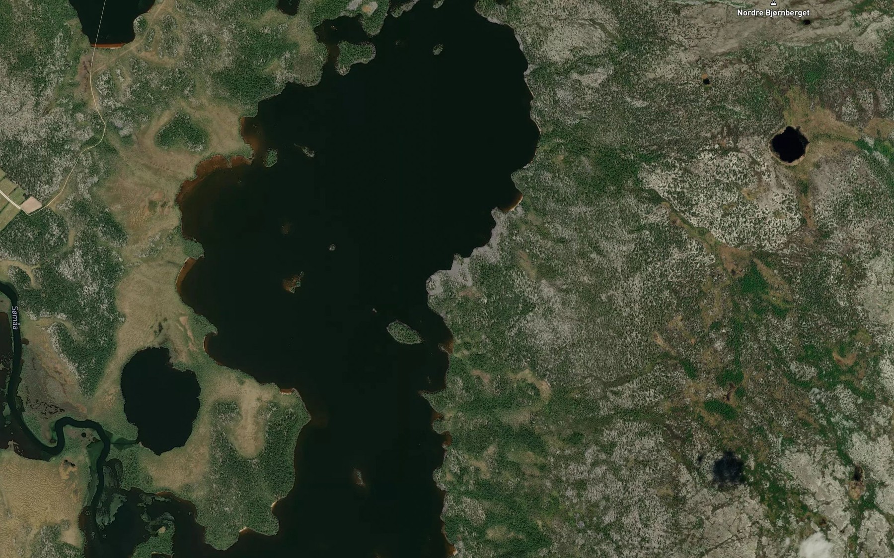 Satellite map of the Bjornefjorden