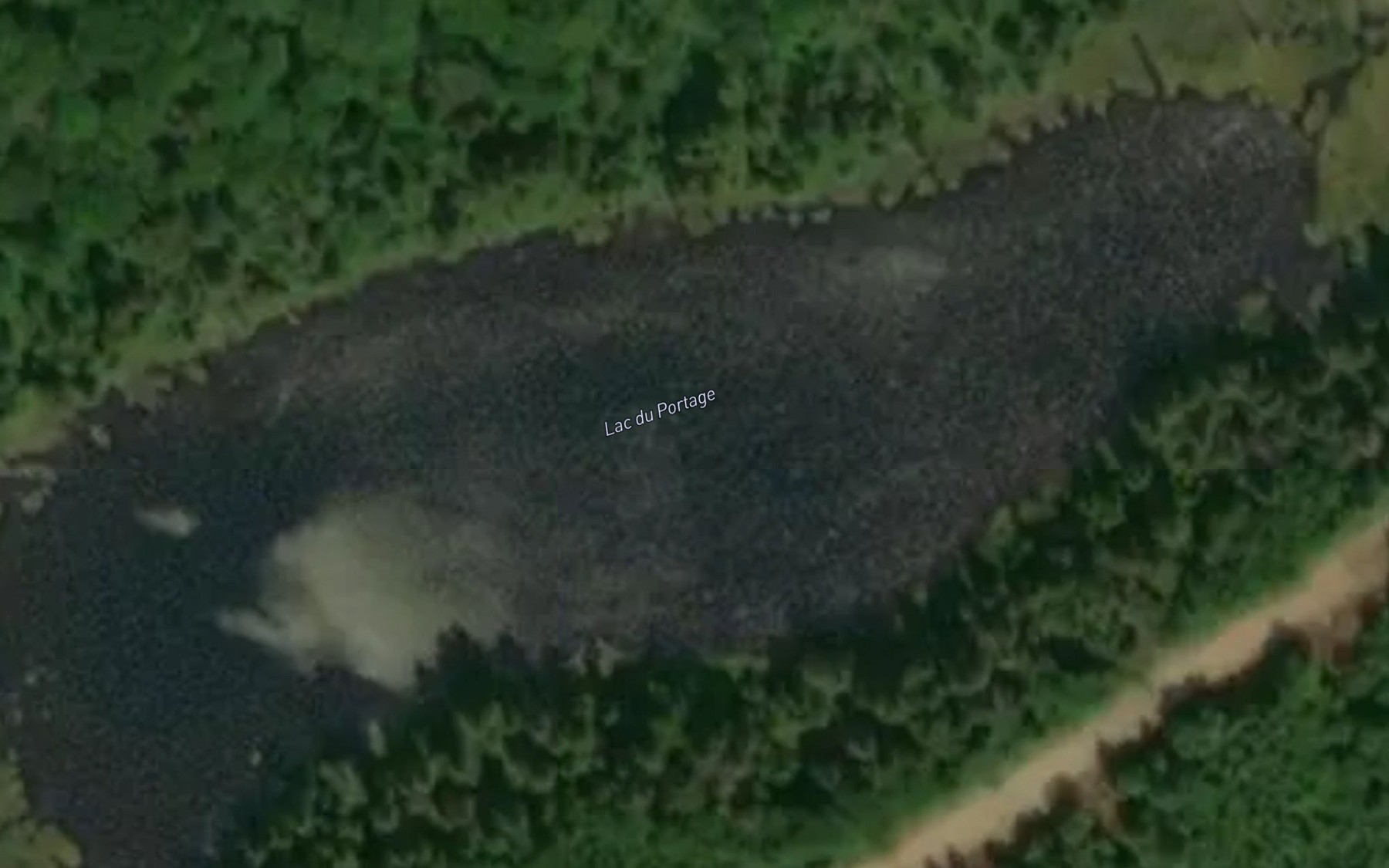 Satellite map of the Lac du Portage