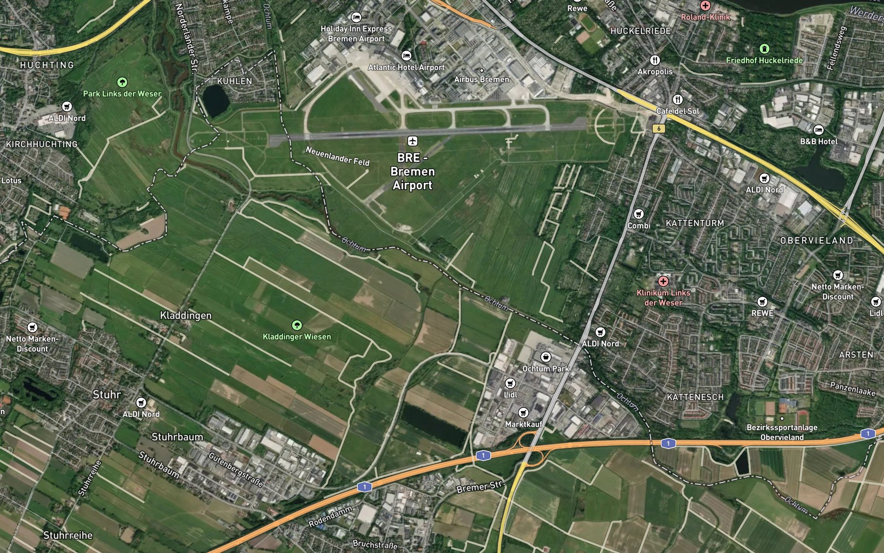 Satellite map of the Stuhrgraben