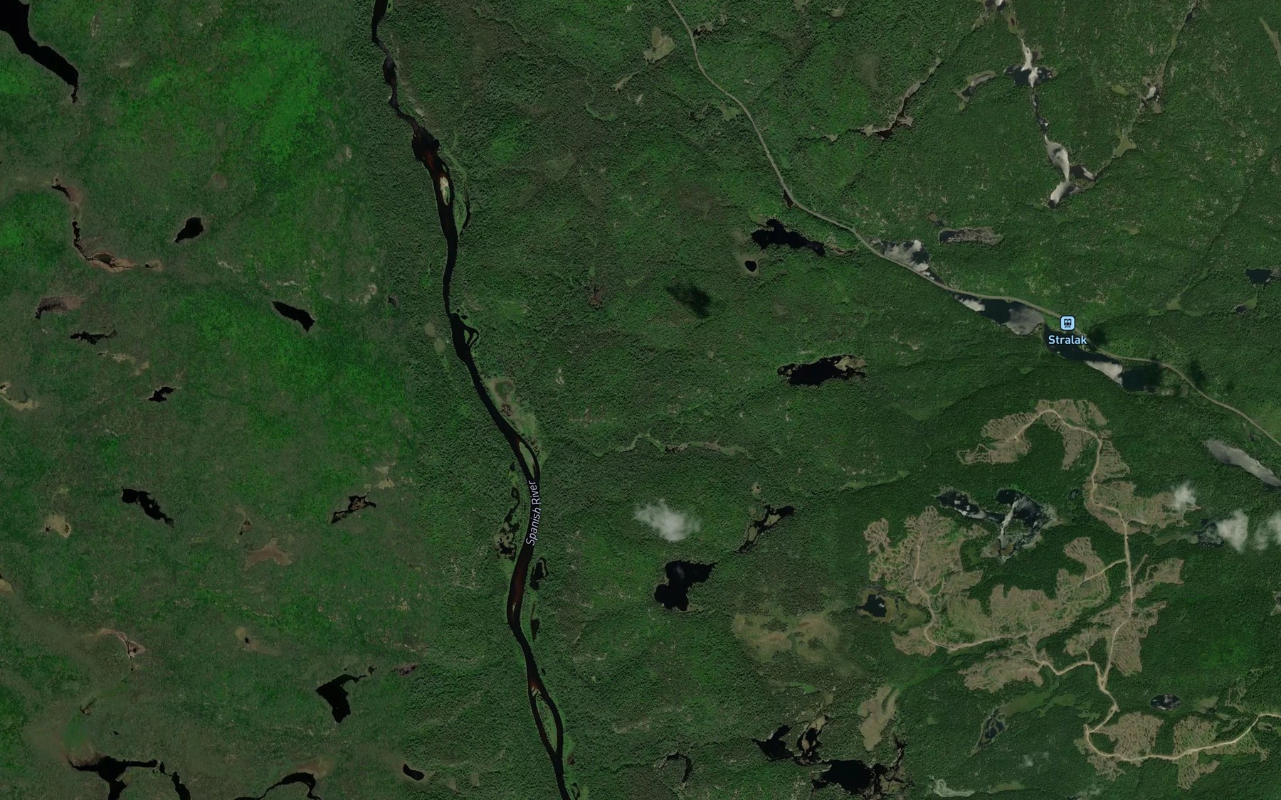 Satellite map of the Marion Creek