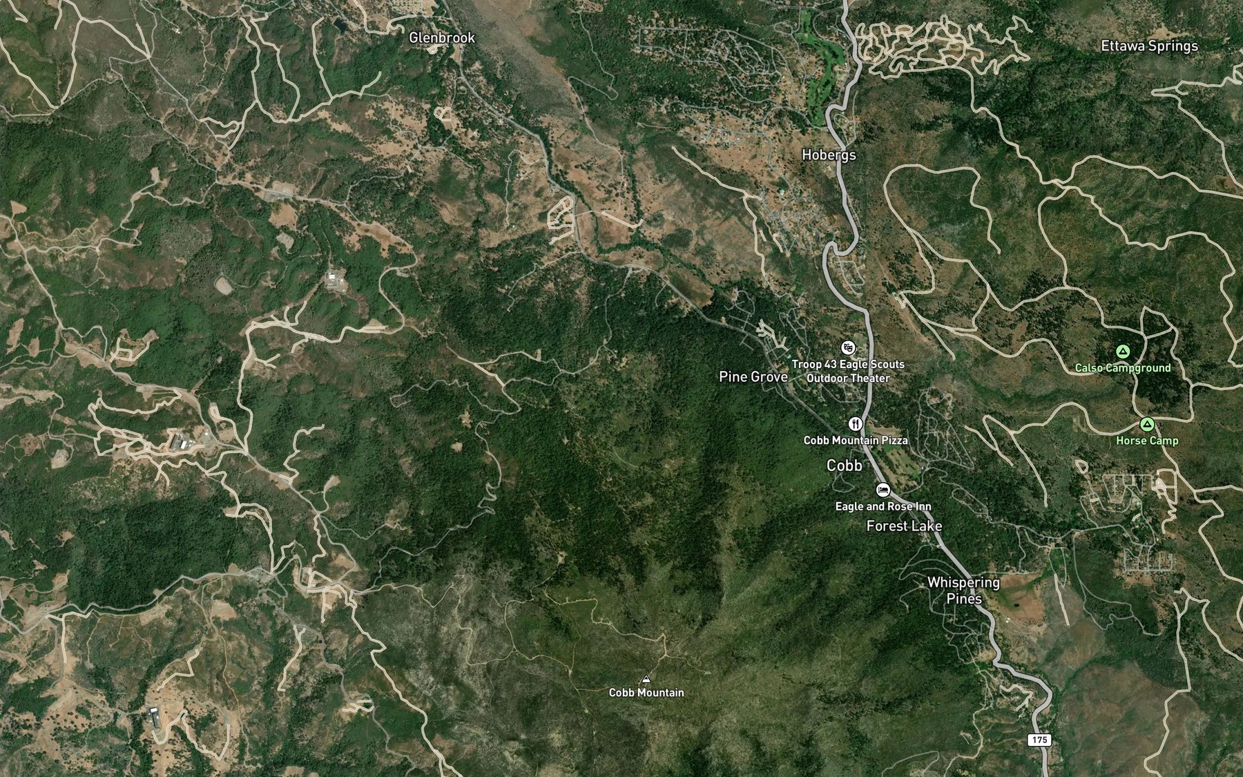 Satellite map of the Nutmeg Spring