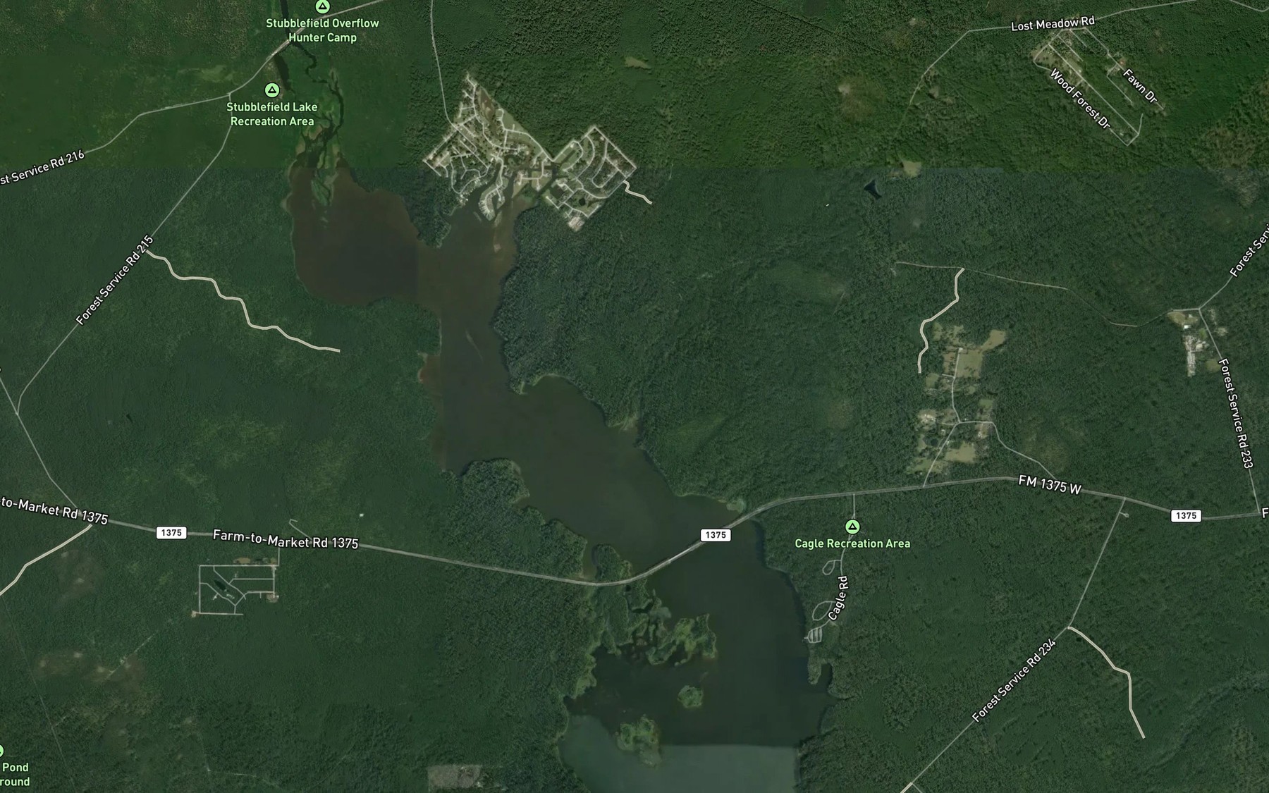 Satellite map of the Smith Branch