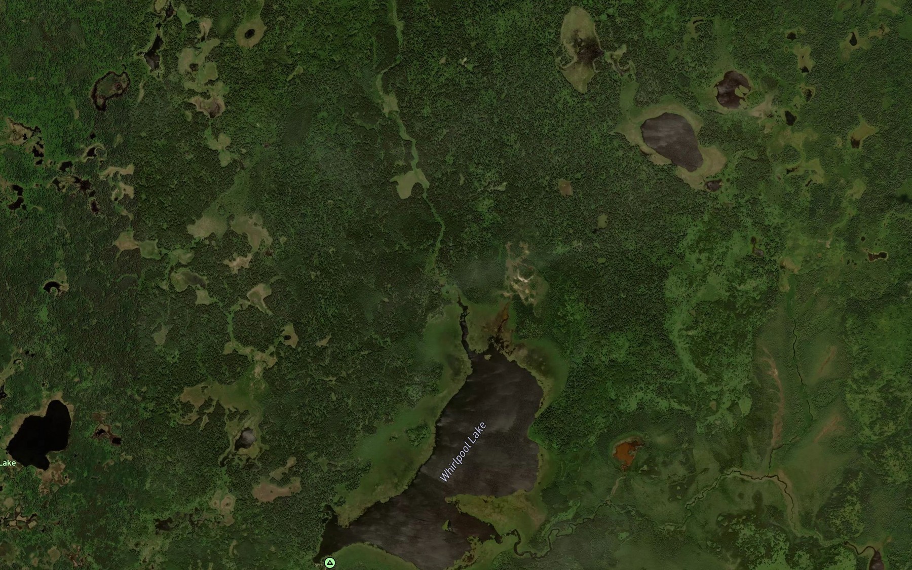 Satellite map of the Tea Creek