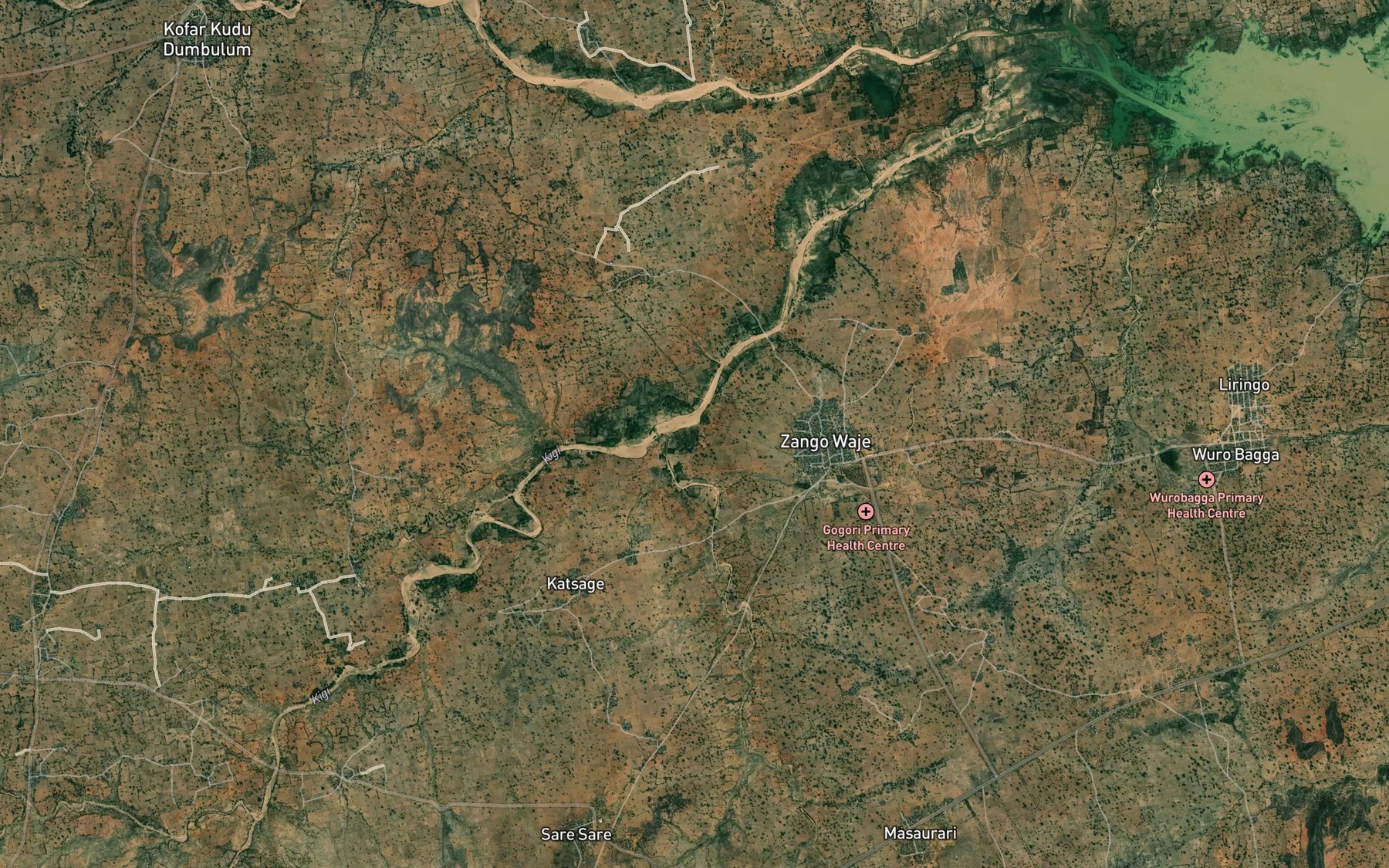 Satellite map of the River Kigi