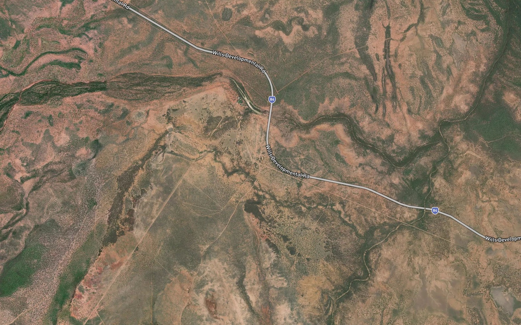 Satellite map of the Gidya Creek