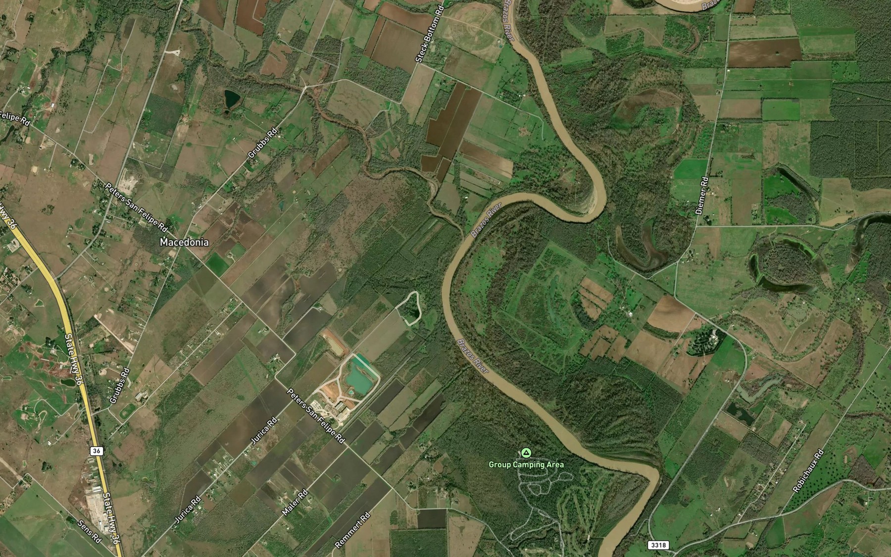 Satellite map of the Mill Creek