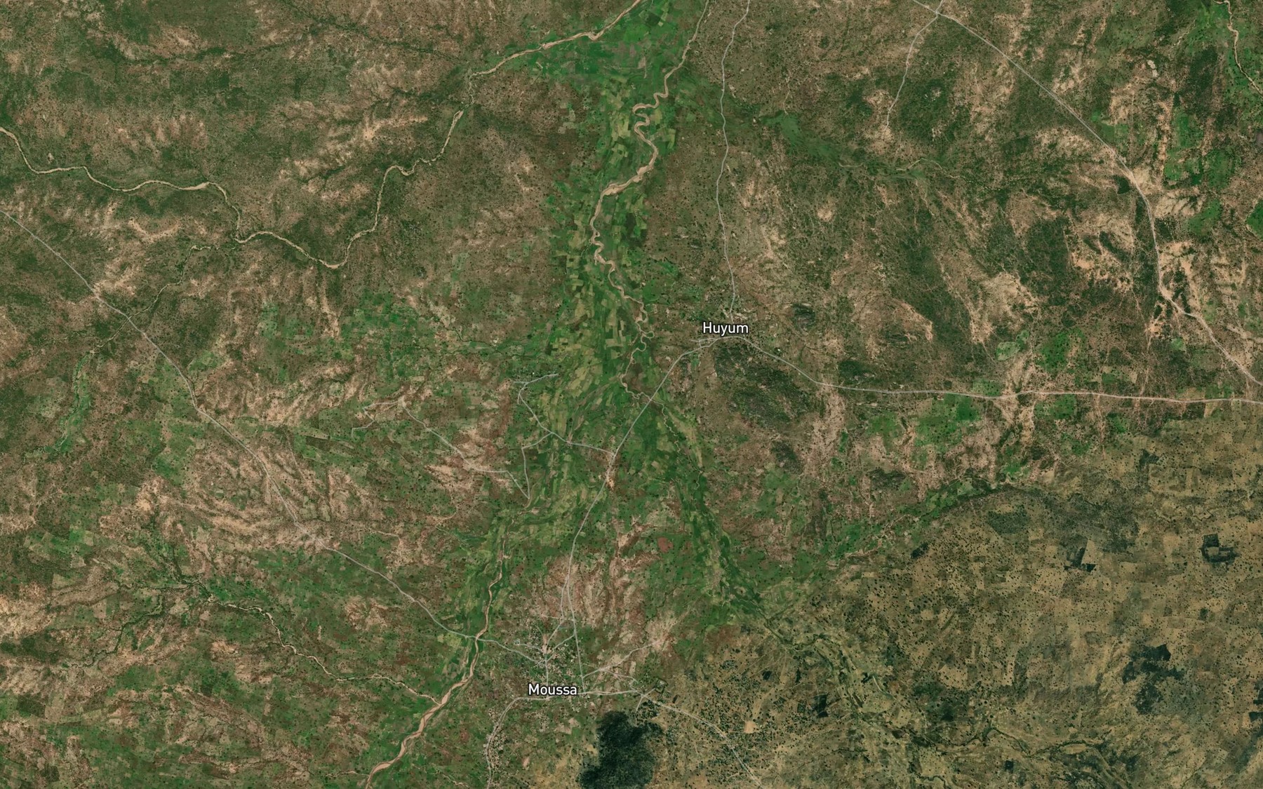 Satellite map of the Rafin Daramdaram