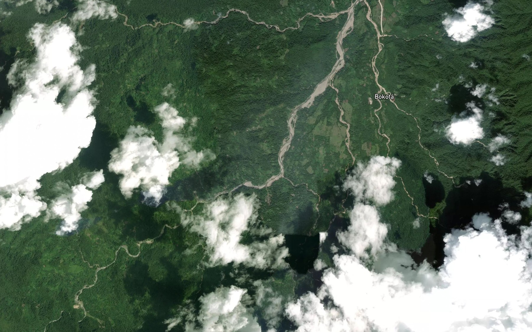 Satellite map of the Quebrada Rabaria