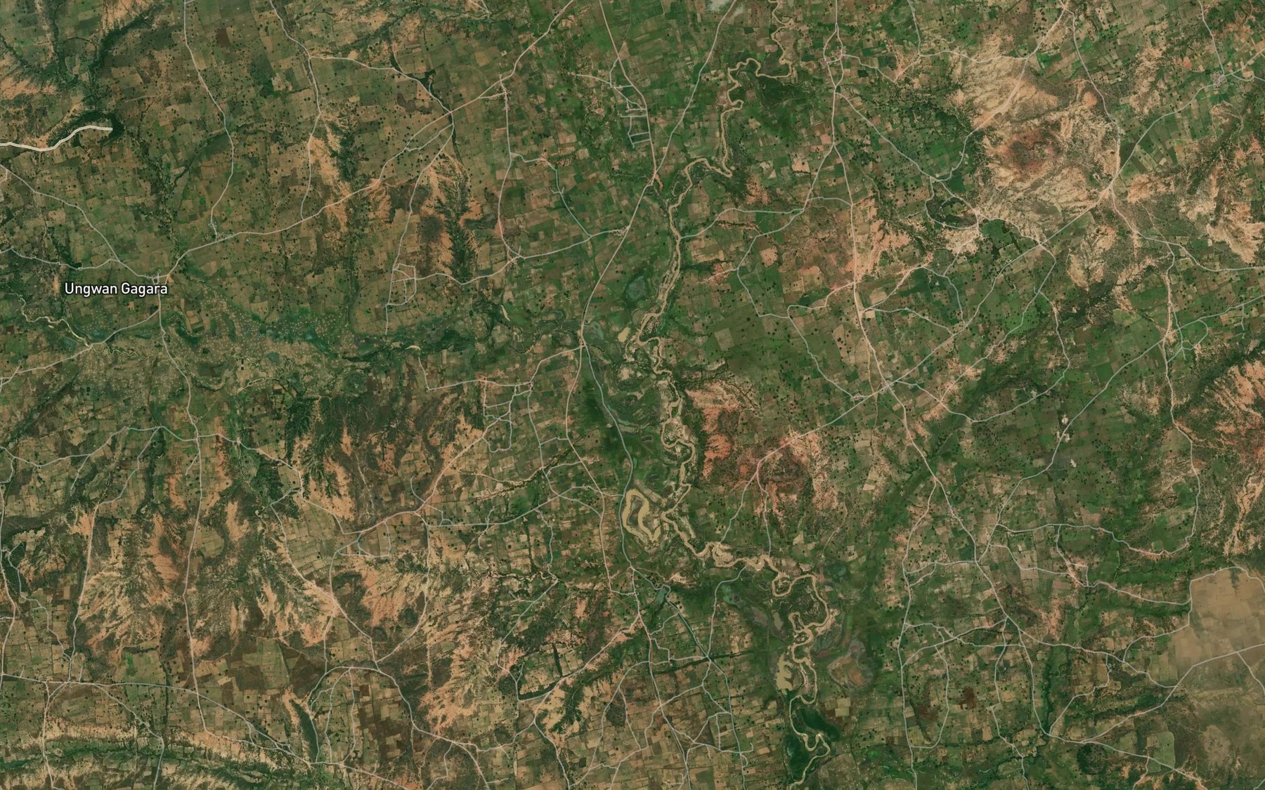 Satellite map of the River Gazare