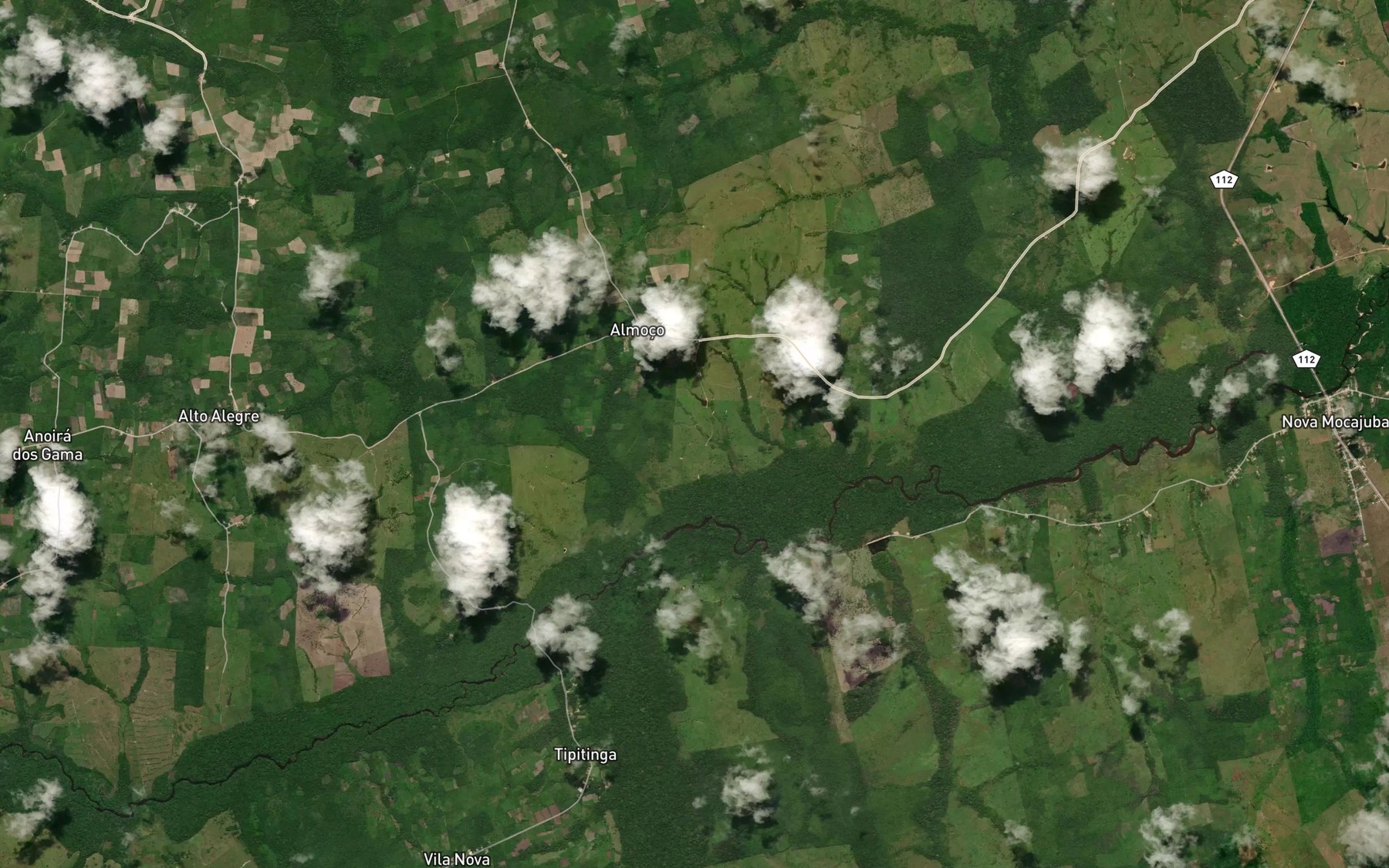 Satellite map of the Rio Curi