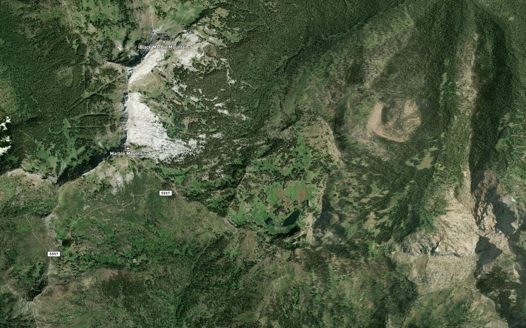 Satellite map of the Gate Lake