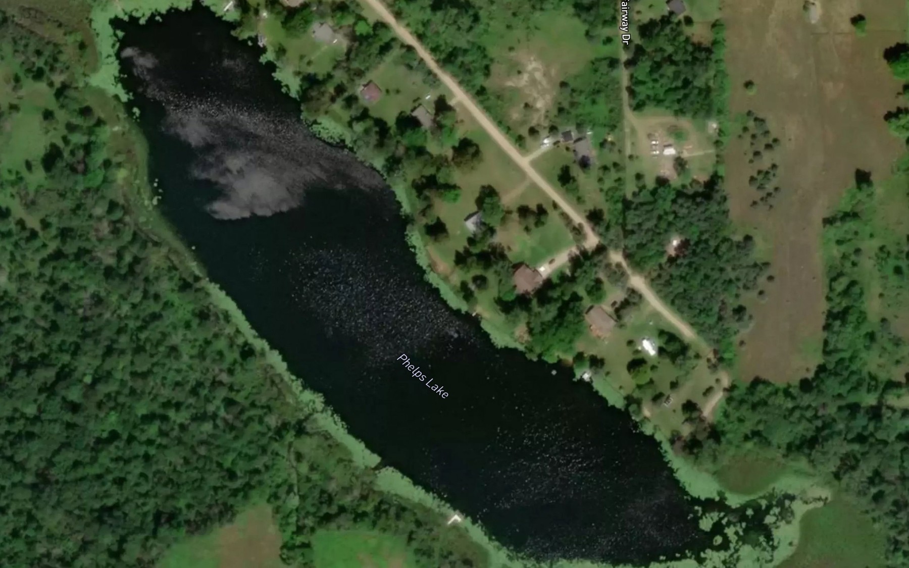 Satellite map of the Phelps Lake