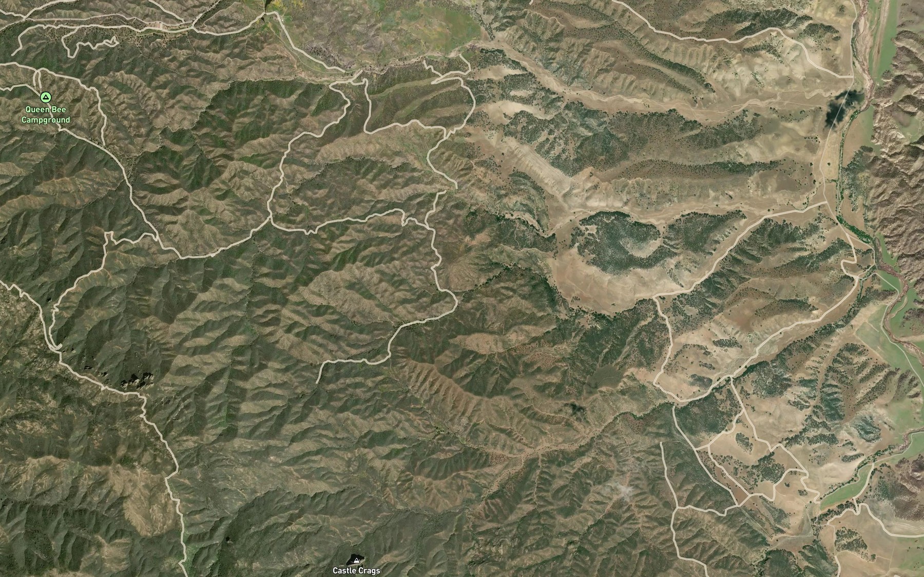 Satellite map of the Pole Spring