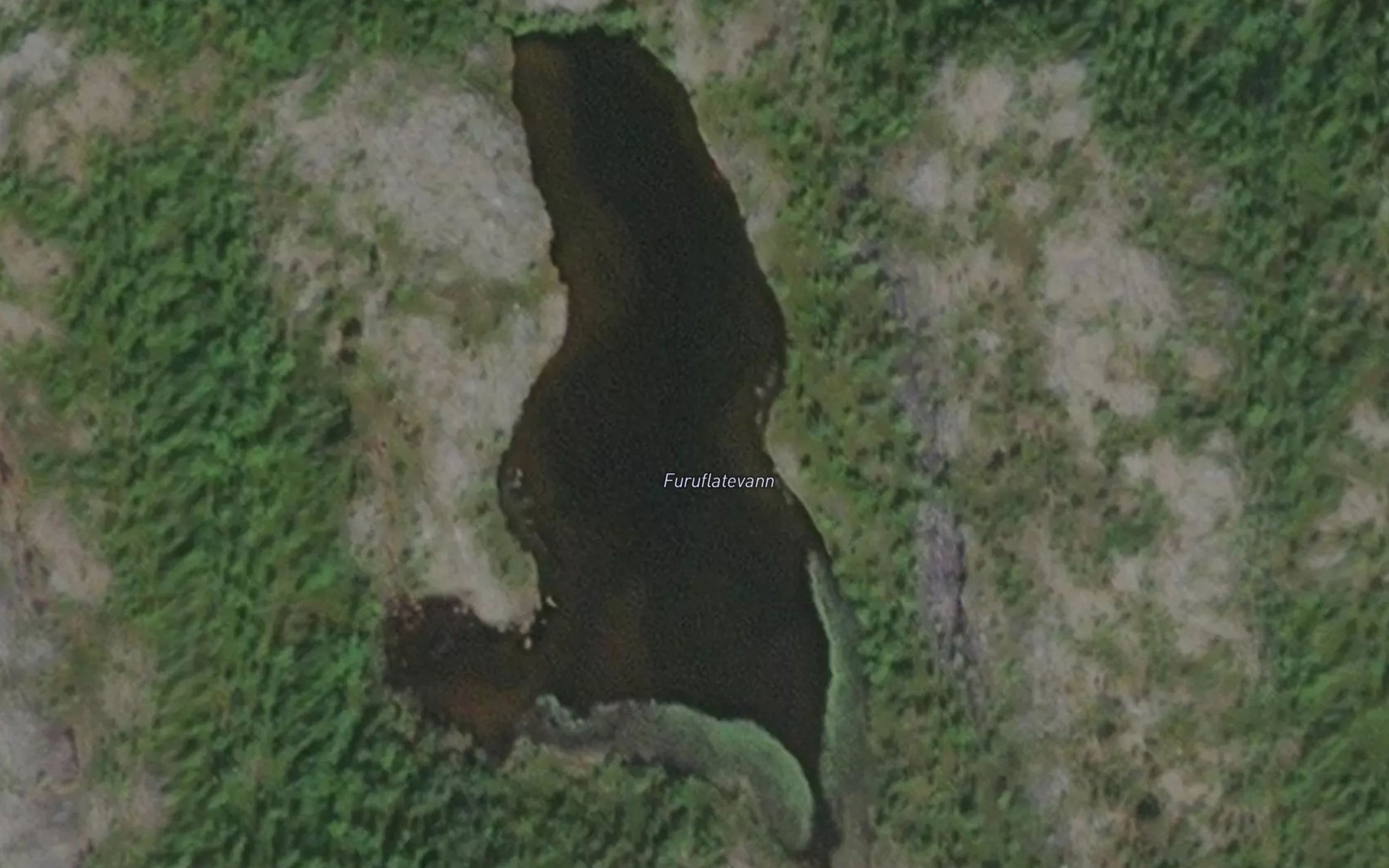 Satellite map of the Furuflatevatn