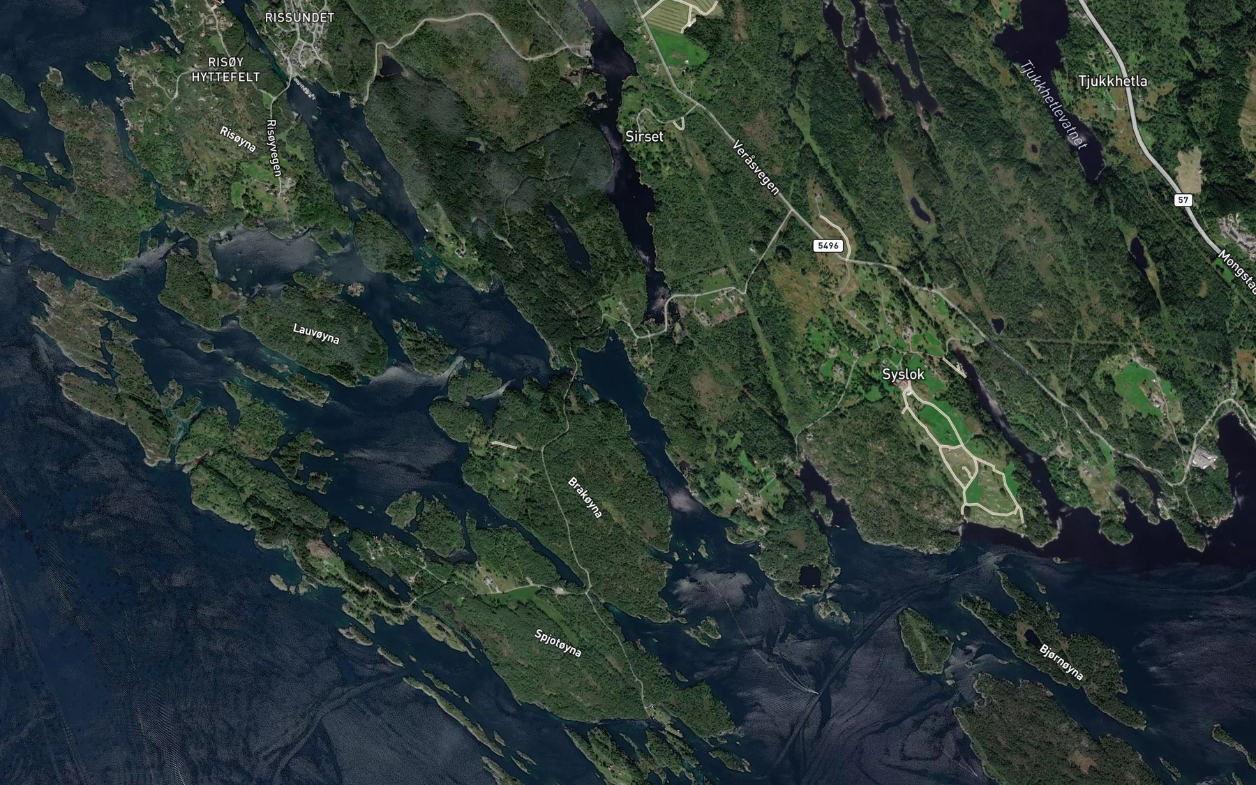 Satellite map of the Skornesvagen