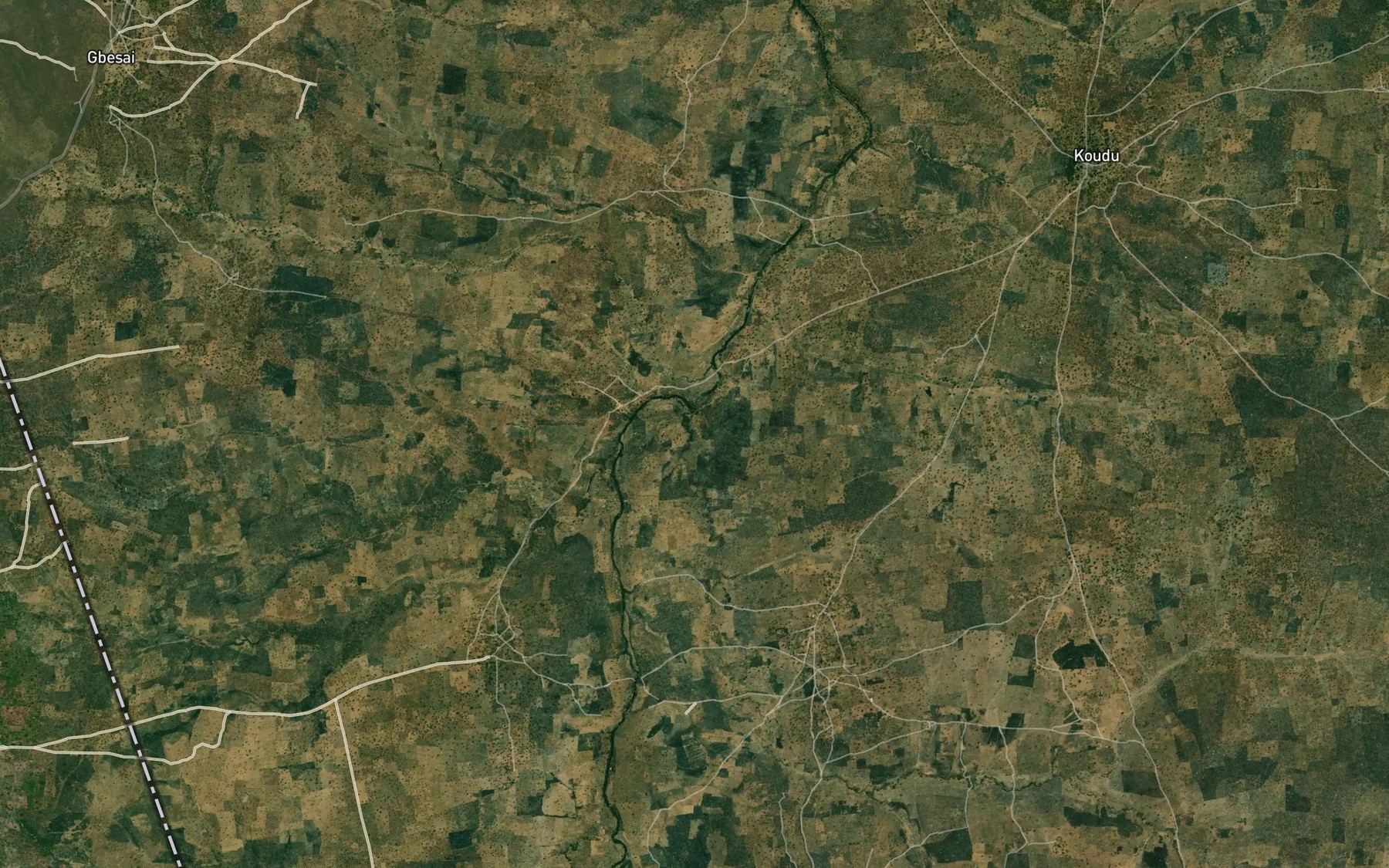 Satellite map of the River Daano