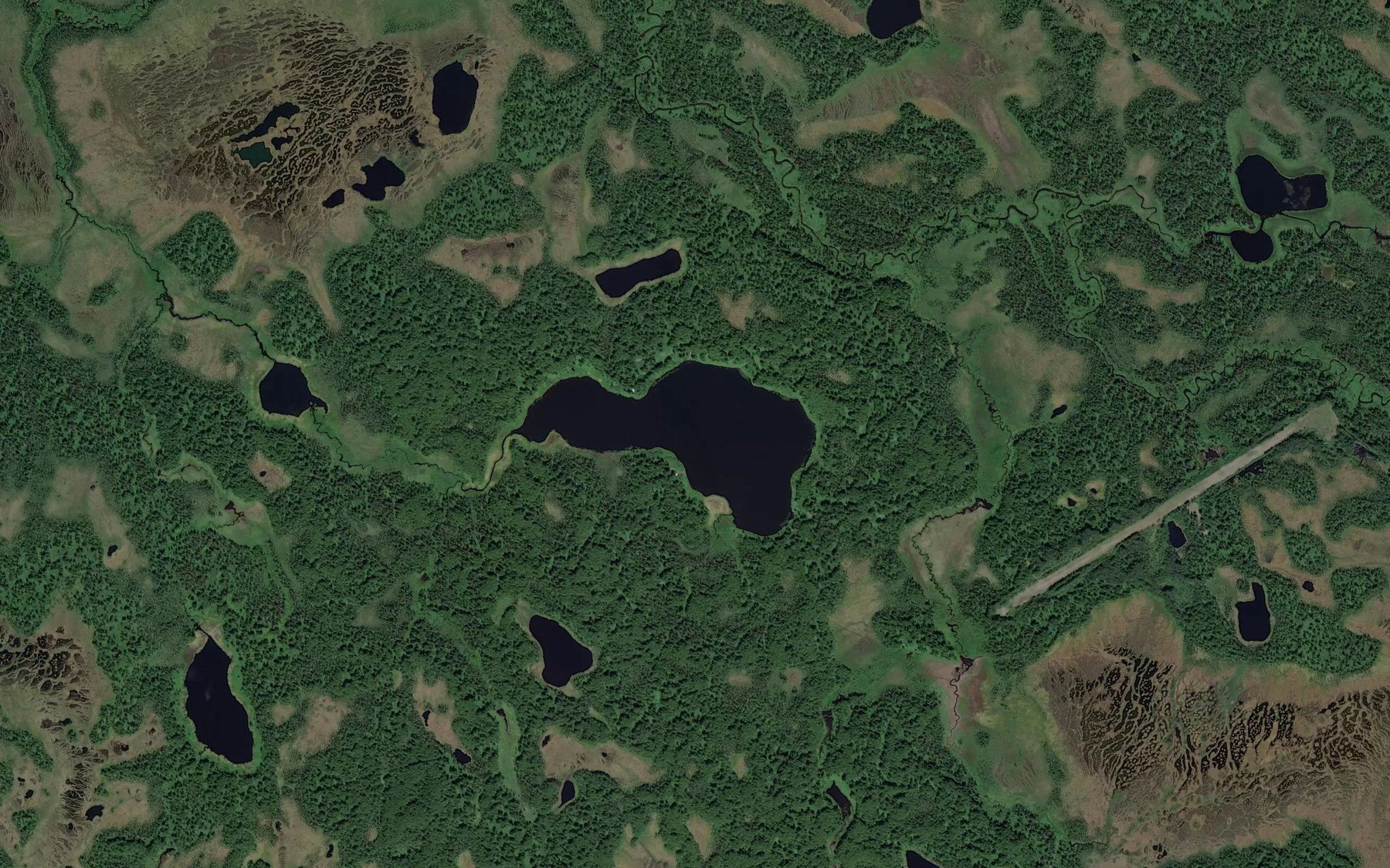 Satellite map of the Eightmile Lake
