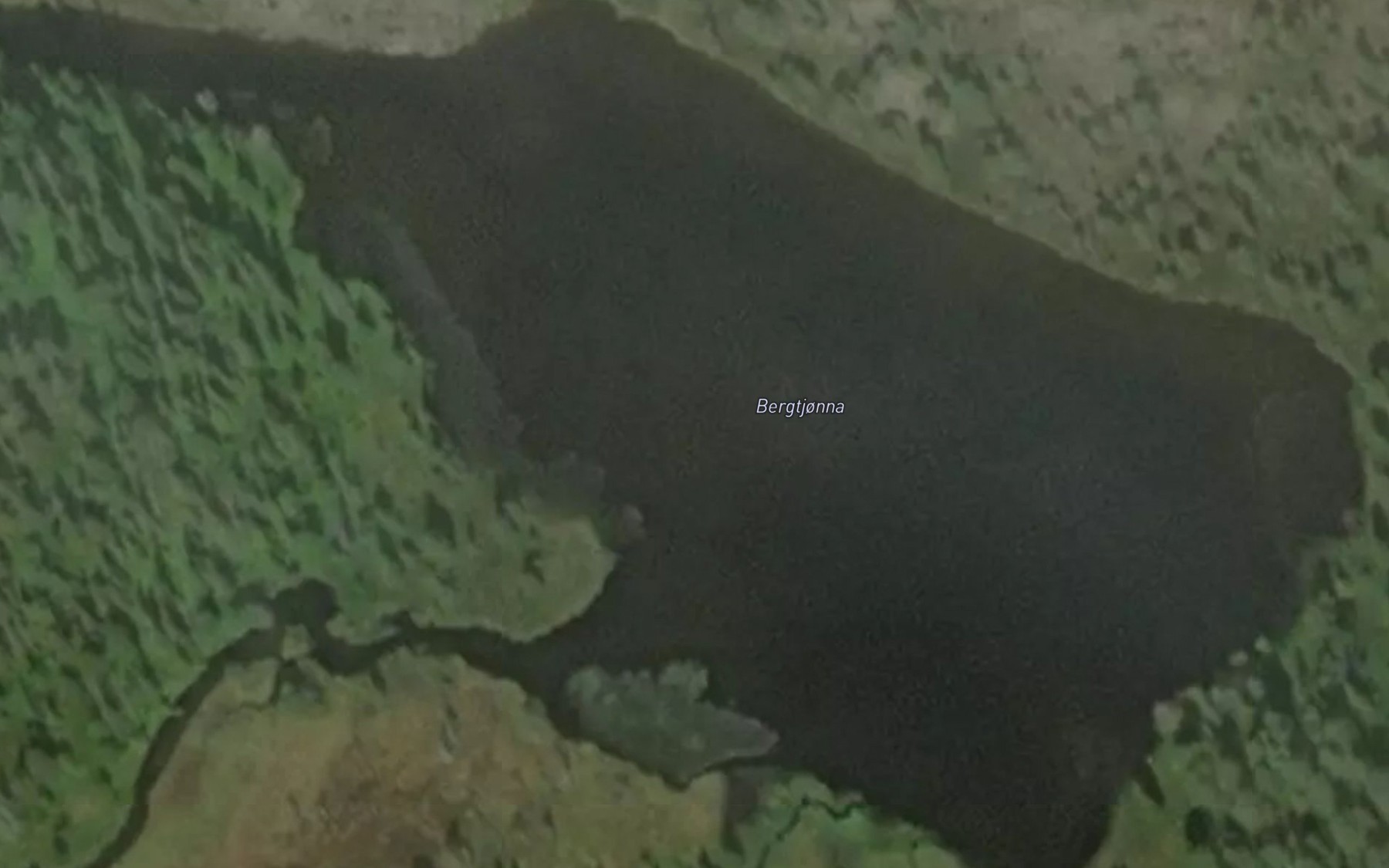 Satellite map of the Bergtjorna