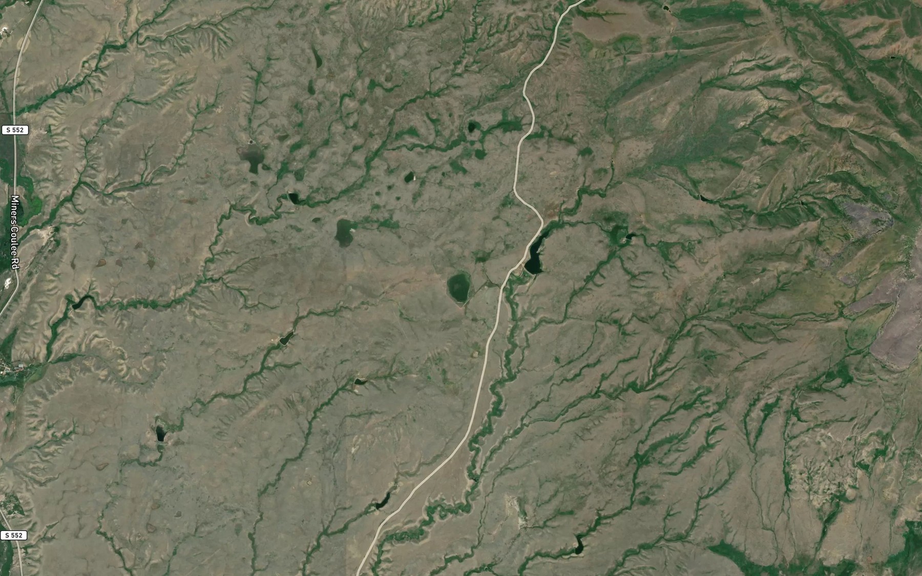 Satellite map of the Parsell Lake