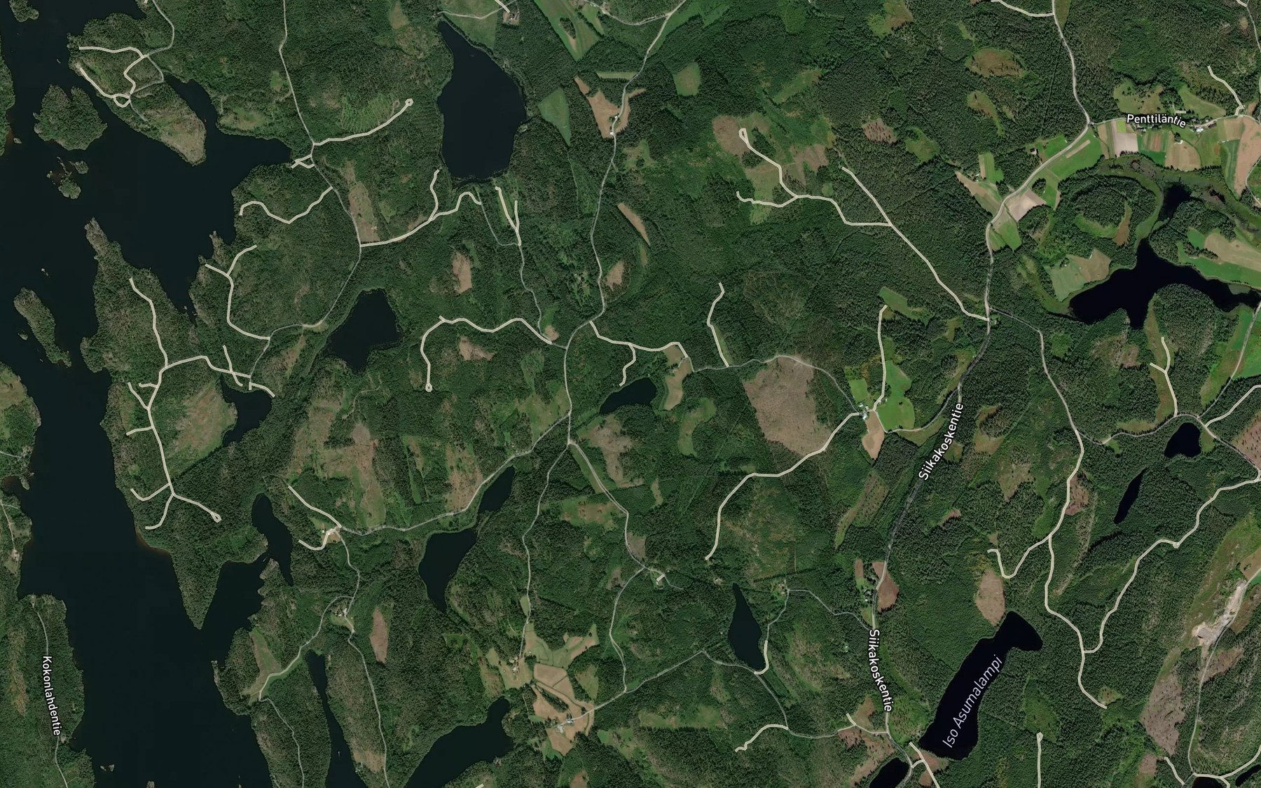 Satellite map of the Pieni Kinkolampi