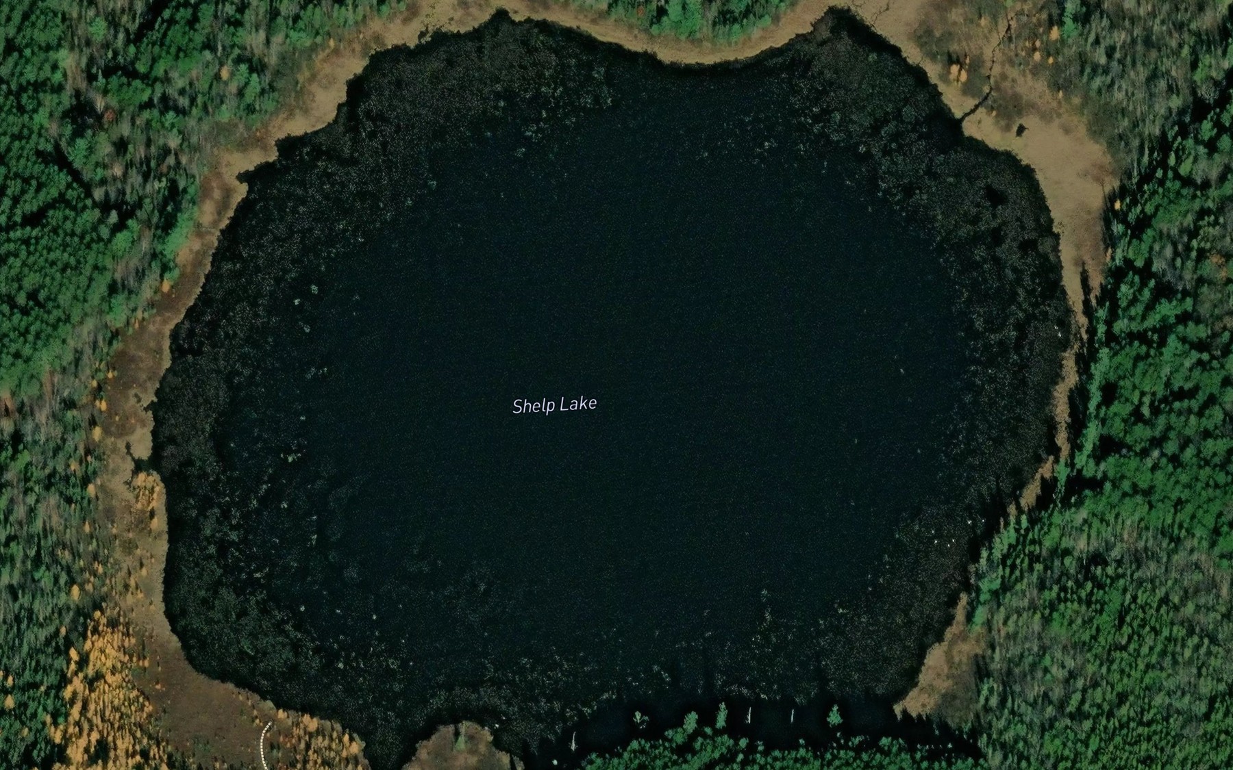 Satellite map of the Shelp Lake