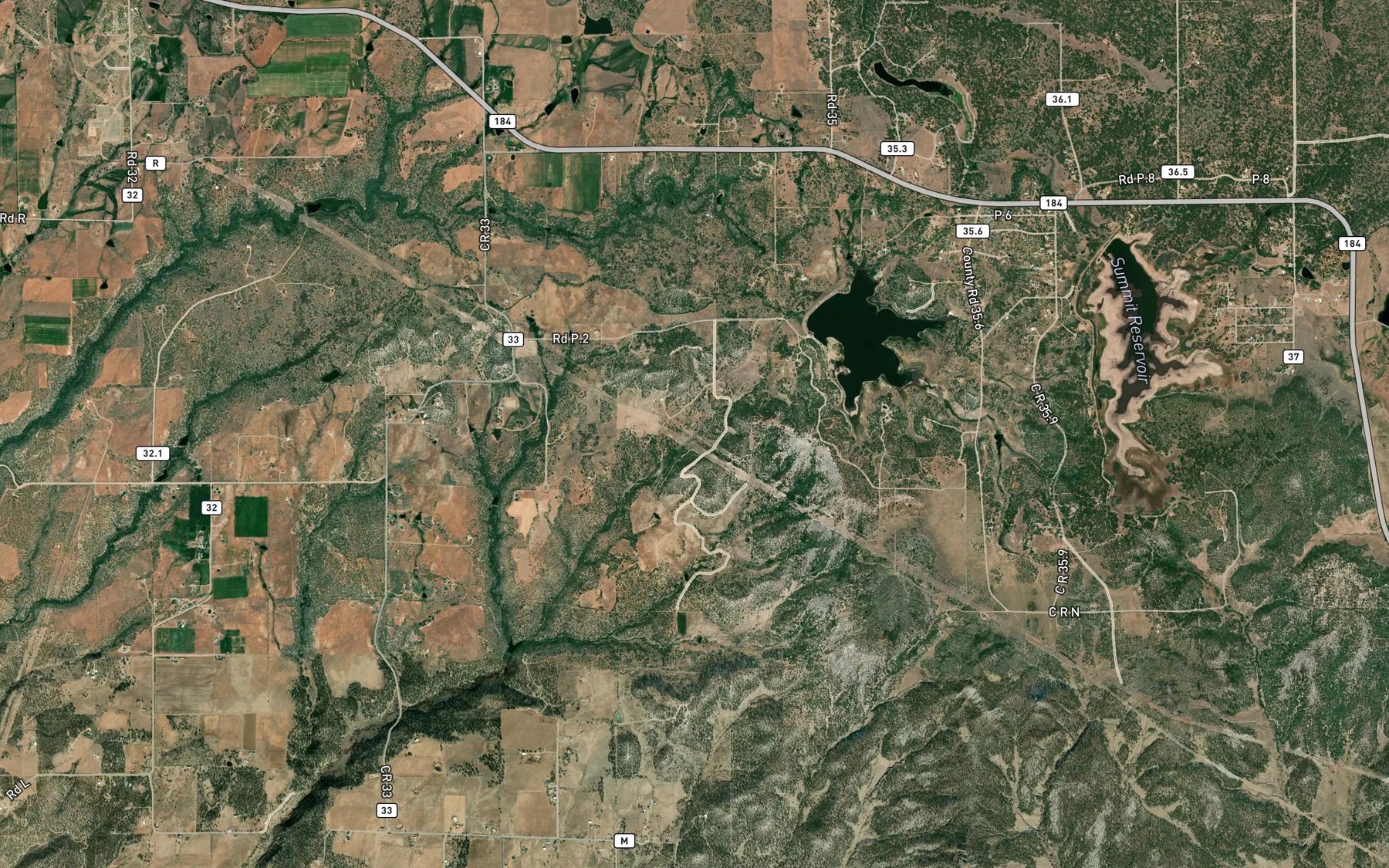 Satellite map of the South Main Ditch