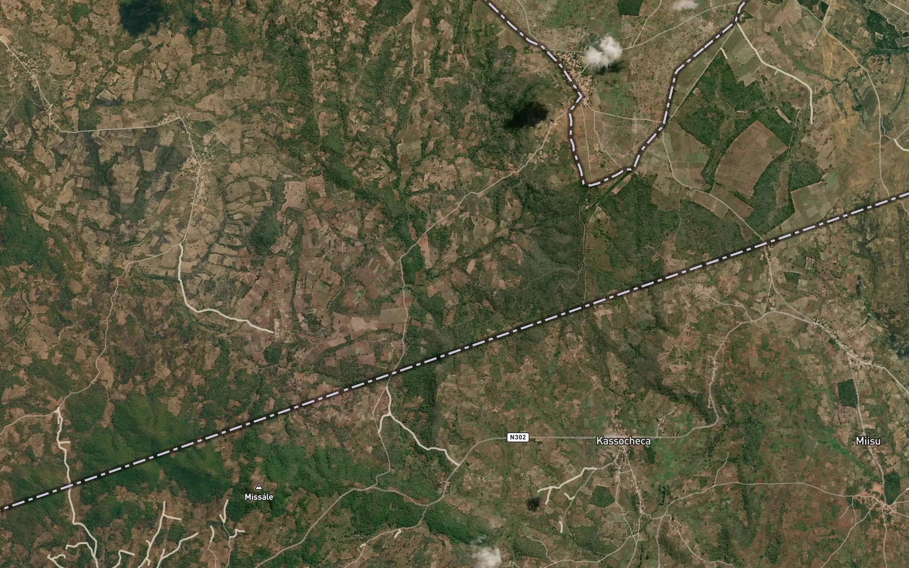 Satellite map of the Kagwamunyanga