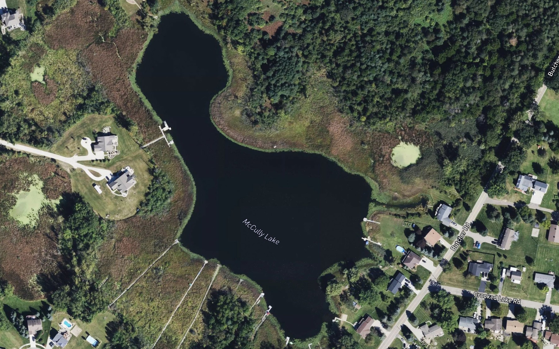 Satellite map of the McCully Lake