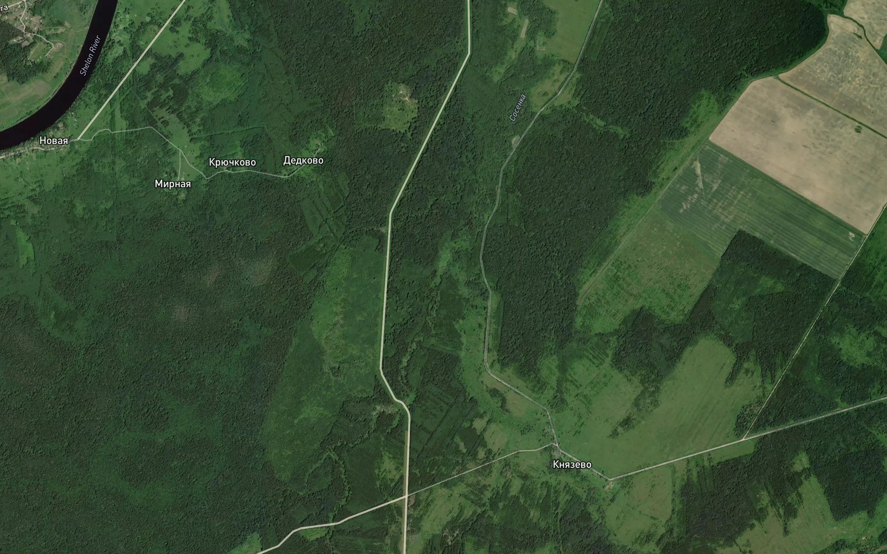 Satellite map of the Kuneyka