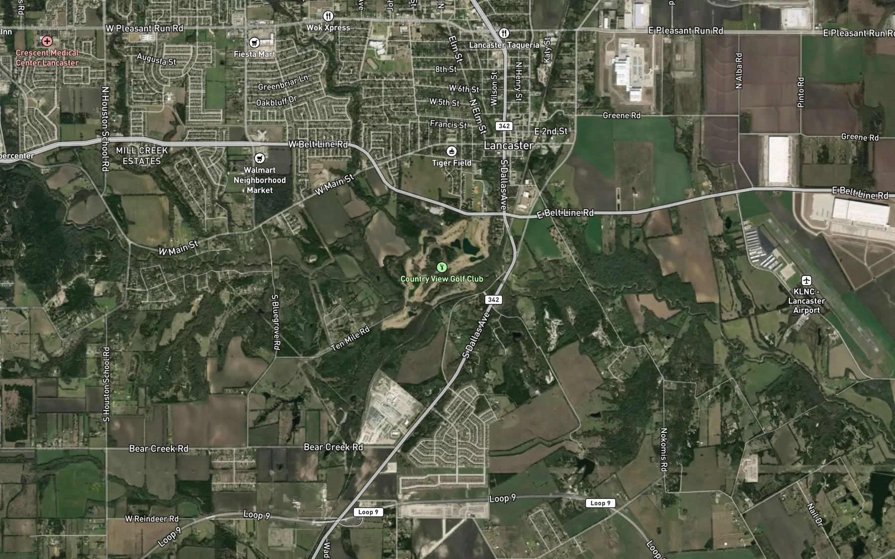 Satellite map of the Deep Branch