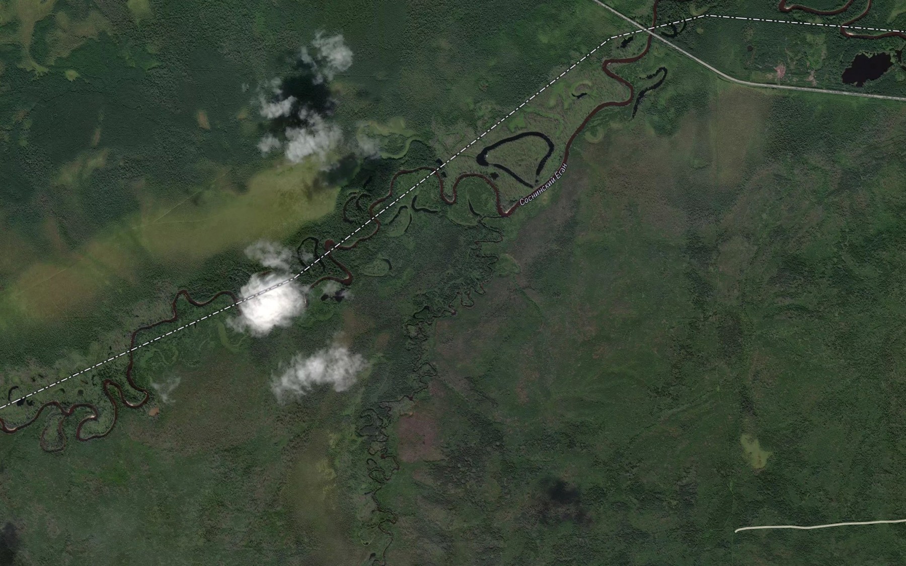 Satellite map of the Komsomol'skaya