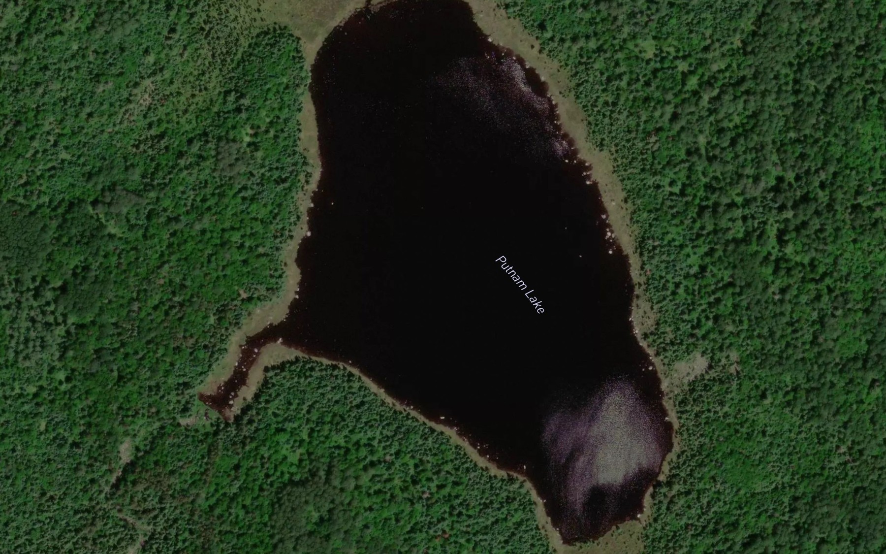 Satellite map of the Putnam Lake