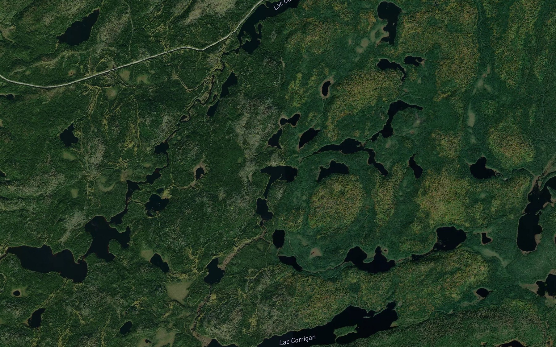 Satellite map of the Lac Neuf-Dix