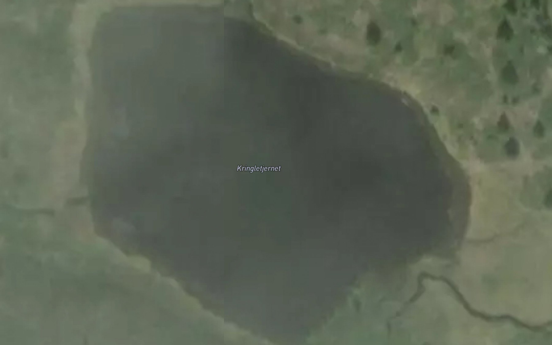 Satellite map of the Kringletjernet