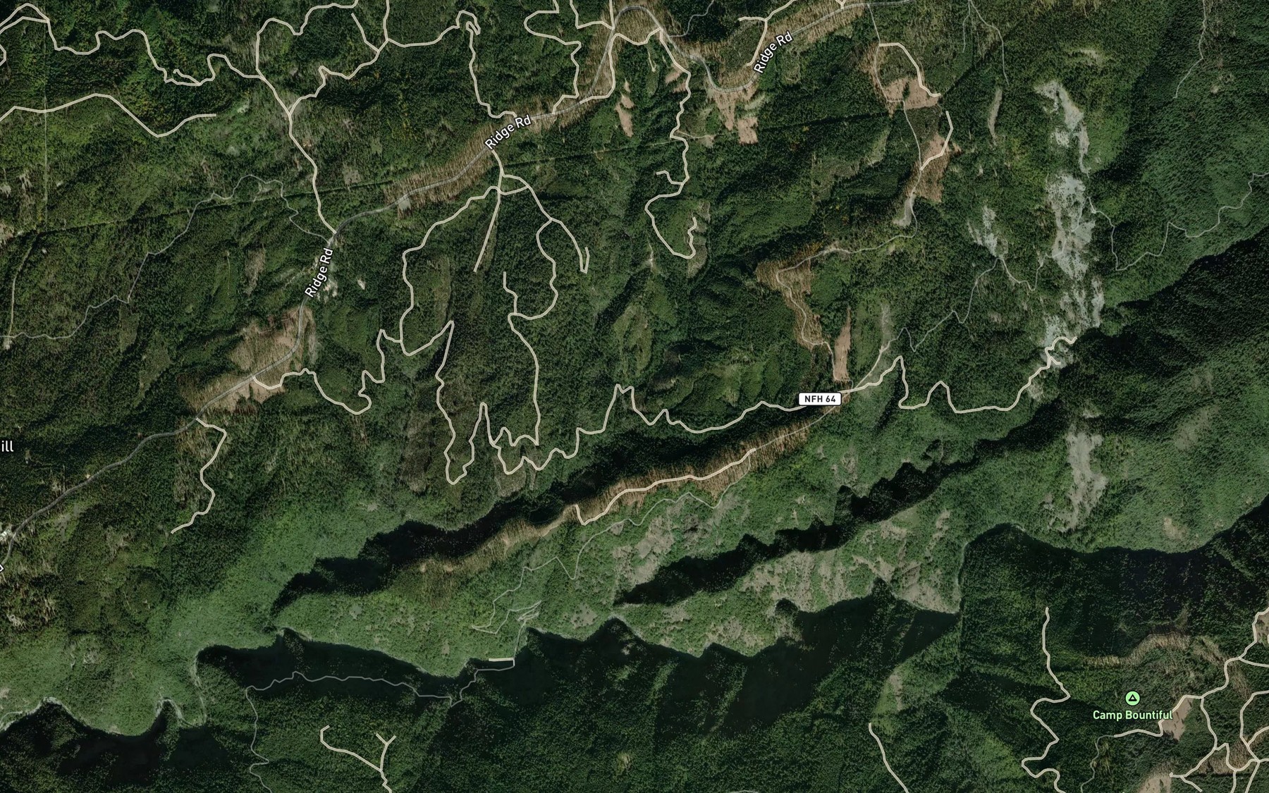 Satellite map of the Grouse Creek