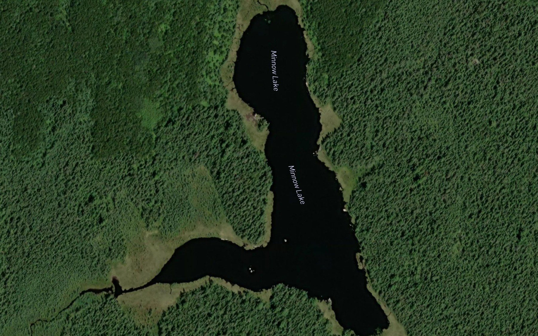 Satellite map of the Minnow Lake