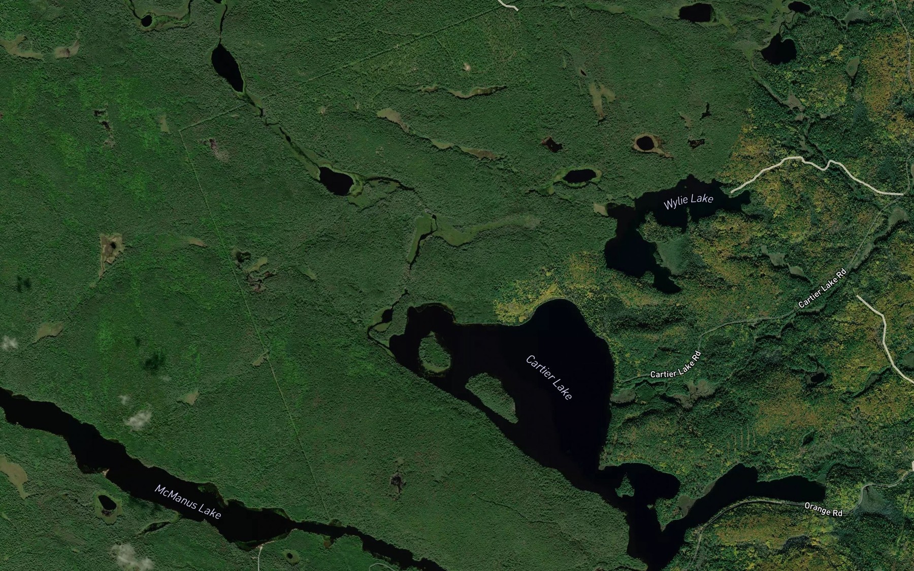 Satellite map of the Marilyn Creek