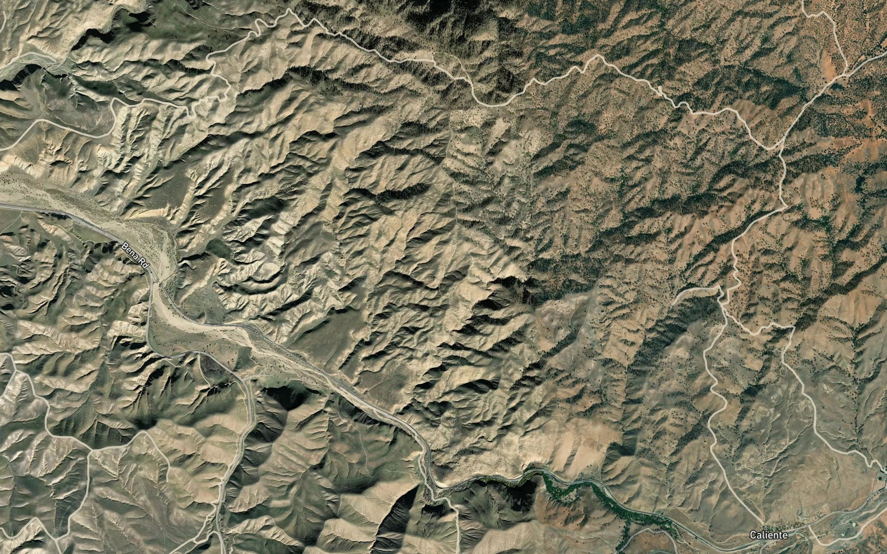 Satellite map of the Railroad Spring