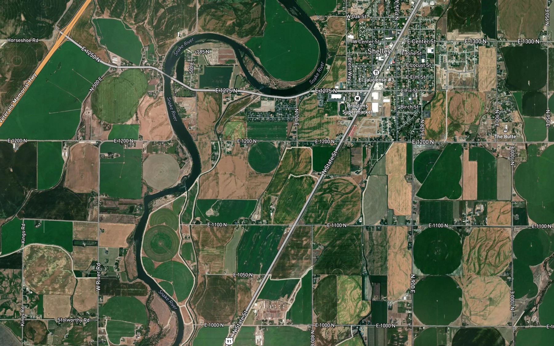 Satellite map of the Cedar Point Canal