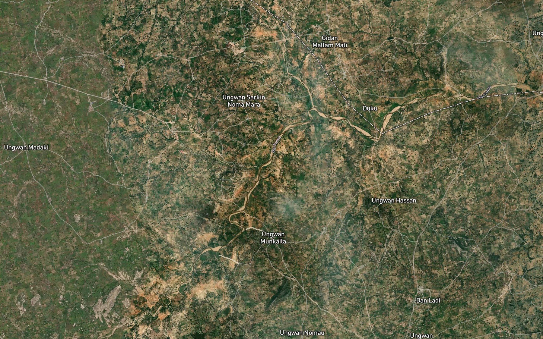 Satellite map of the River Karai