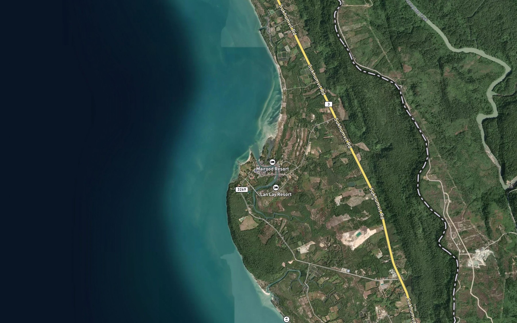 Satellite map of the Khlong Mai Rut