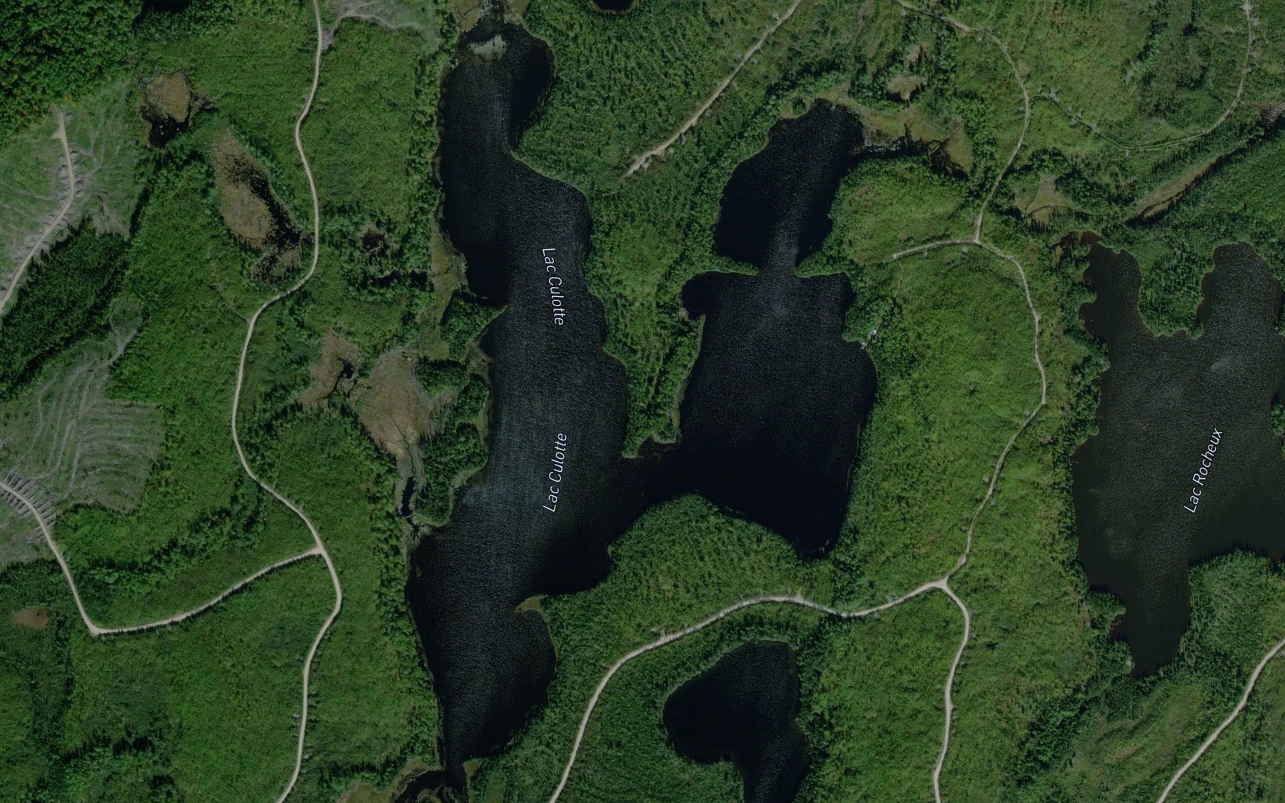 Satellite map of the Lac Culotte